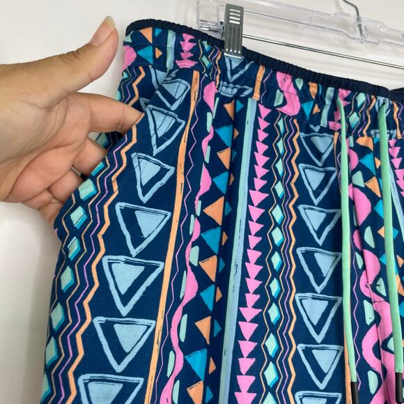 Chubbies blue colorful activewear sweat pants retro print size XL - Picture 4 of 13